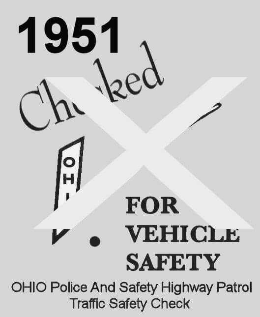 (image for) 1951 Ohio Safety INSPECTION Sticker